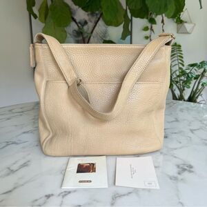 Coach Vintage Sonoma Pocket Shopper Natural Grain Leather Tote Bag Wheat 4920